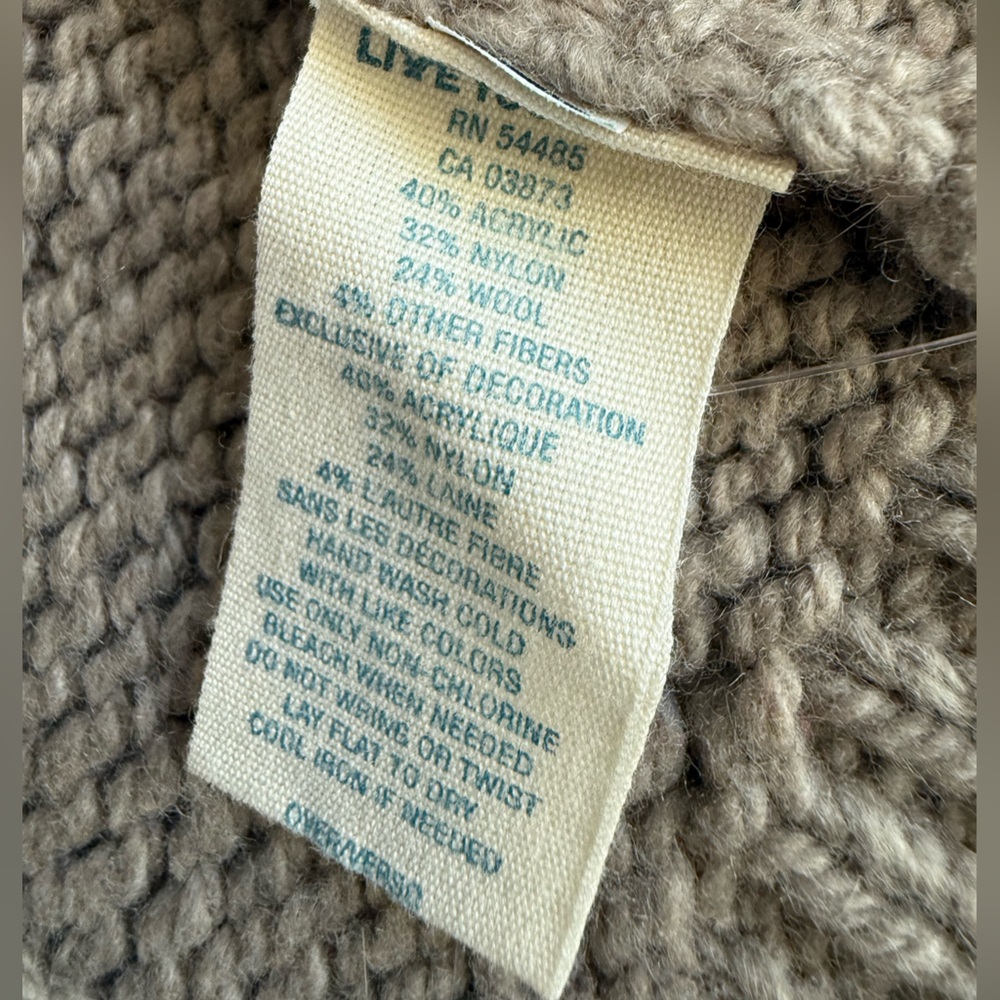 American Eagle Women's Knit Cardigan Sweater Taupe Beige Brown AEO Size S / SP - Picture 13 of 16